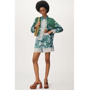 NWT Anthropologie Printed Silky Shorts - Size L MSRP $88